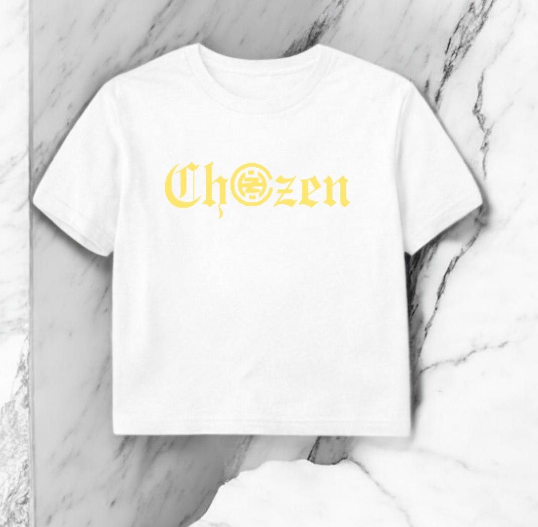 ChoZen Crop Top Yellow Logo