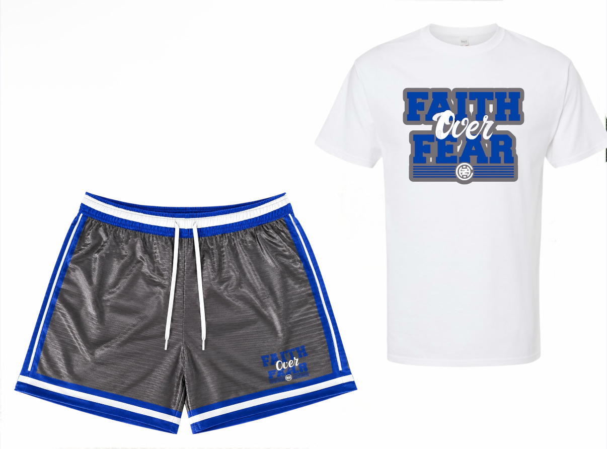 Faith Over Fear Shorts Only - Gray