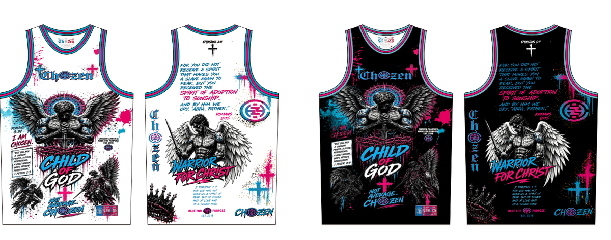 PRE-ORDER ONLY CHILD OF GOD/WARRIOR OF CHRIST JERSEYS