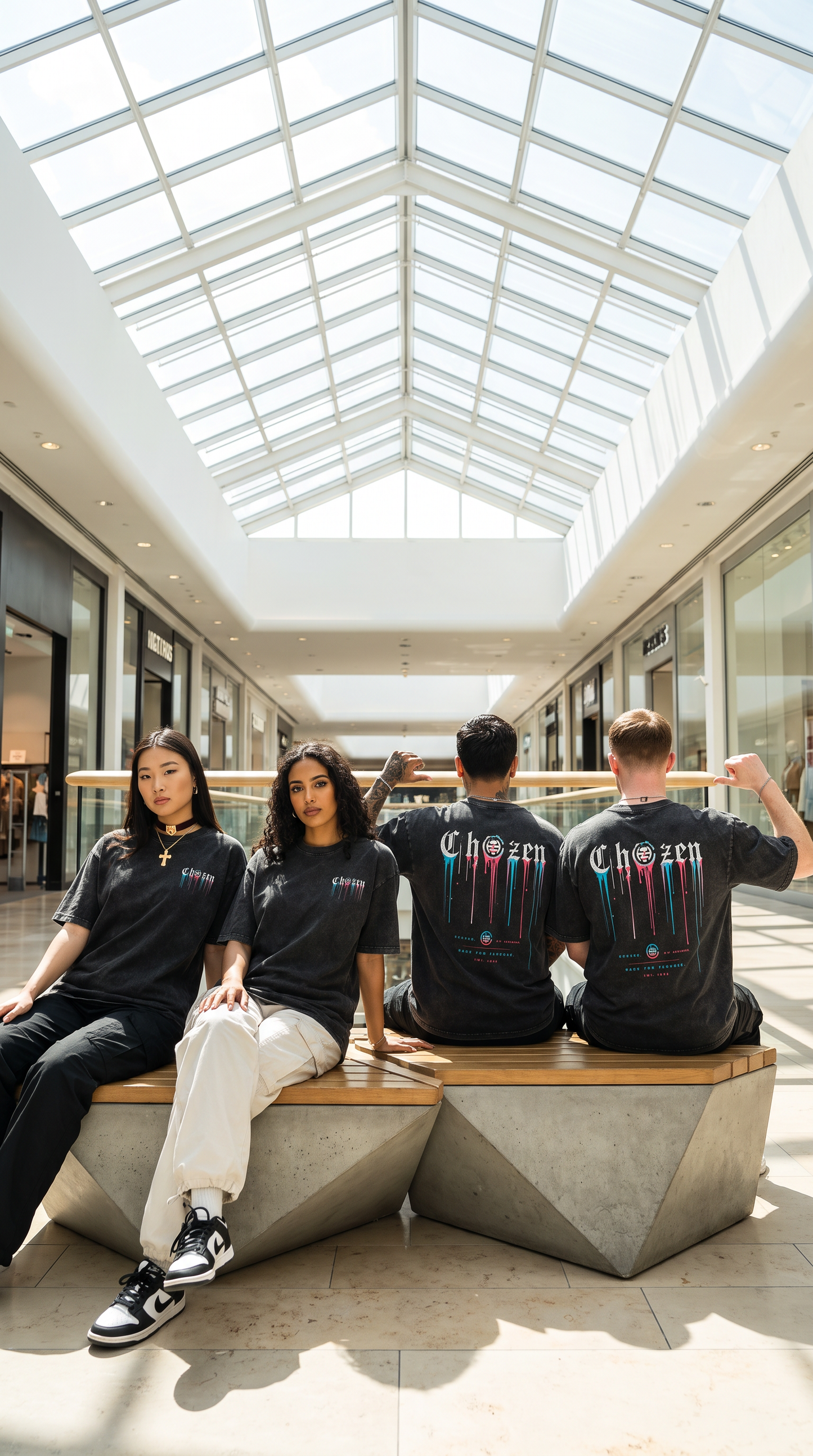 PRE-ORDER ONLY - ChoZen Drip Logo Acid Wash Tee – Black & Mint