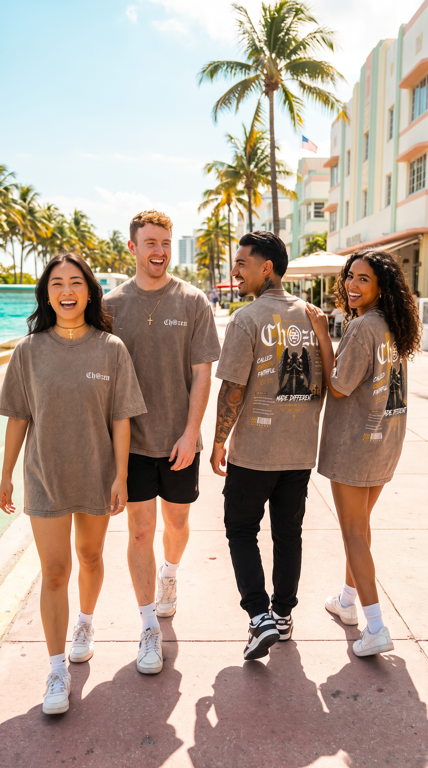 PRE-ORDER ONLY - CHOZEN MADE DIFFERENT Acid Wash Unisex T-Shirt – Black & Tan