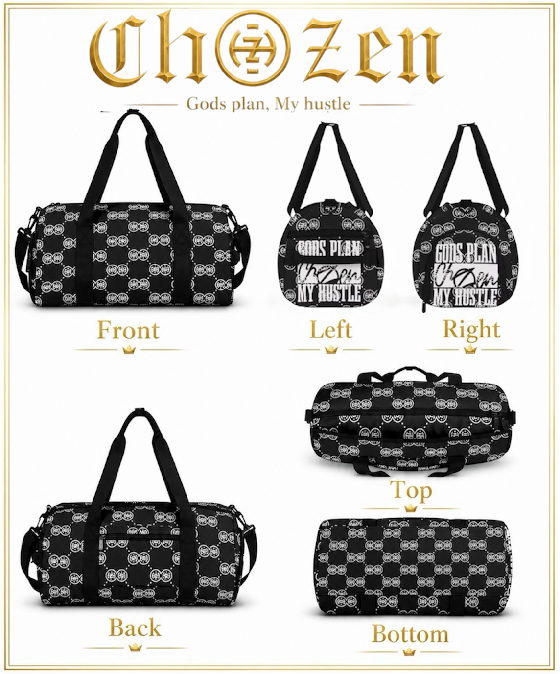 ChoZen “God’s Plan My Hustle” Duffle Bag