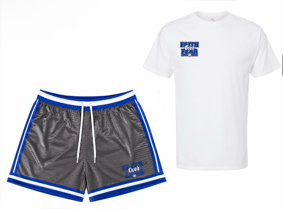 Faith Over Fear Shorts Only - Gray