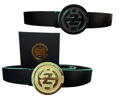Top Grain Italian Leather choZen Belt With Gold Or Black Buckle