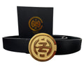 Top Grain Italian Leather choZen Belt With Gold Or Black Buckle